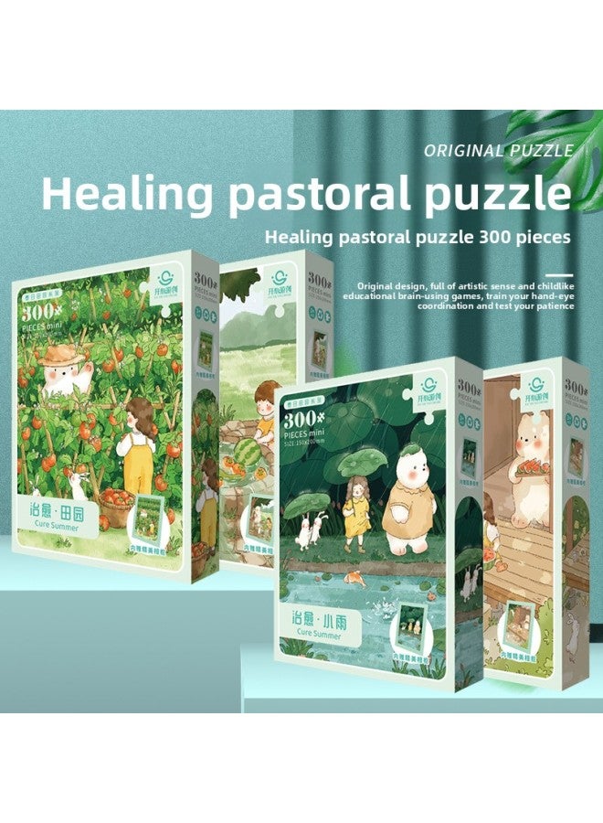 300 Pieces Healing Paper Puzzle Children's Toys Educational Adult Boys And Girls Decompression Assembly Gift Stall Wholesale-Color:【300 Pieces Free Frame】 Cure-Xiaoyu - Image 2